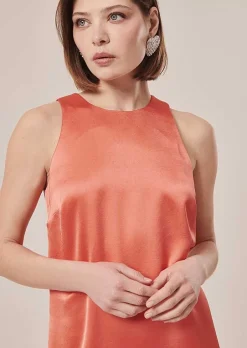 Roselyne Dessus Corail En Satin Fluide*TARA JARMON Fashion