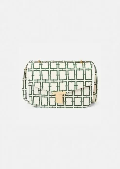 Sac 8 Bis Ecru Avec Design Graphique Vert*TARA JARMON Discount