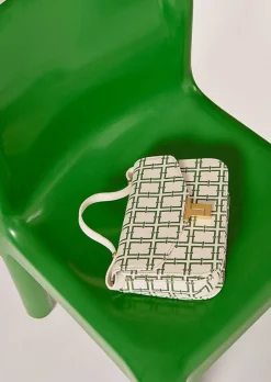 Sac 8 Bis Ecru Avec Design Graphique Vert*TARA JARMON Discount