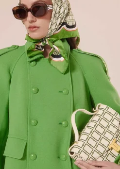 Sac 8 Bis Ecru Avec Design Graphique Vert*TARA JARMON Discount