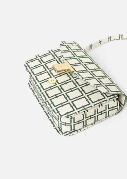 Sac 8 Bis Ecru Avec Design Graphique Vert*TARA JARMON Discount