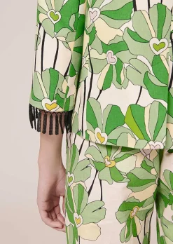 Veste Imprimee Florale Verte Valensole*TARA JARMON Sale